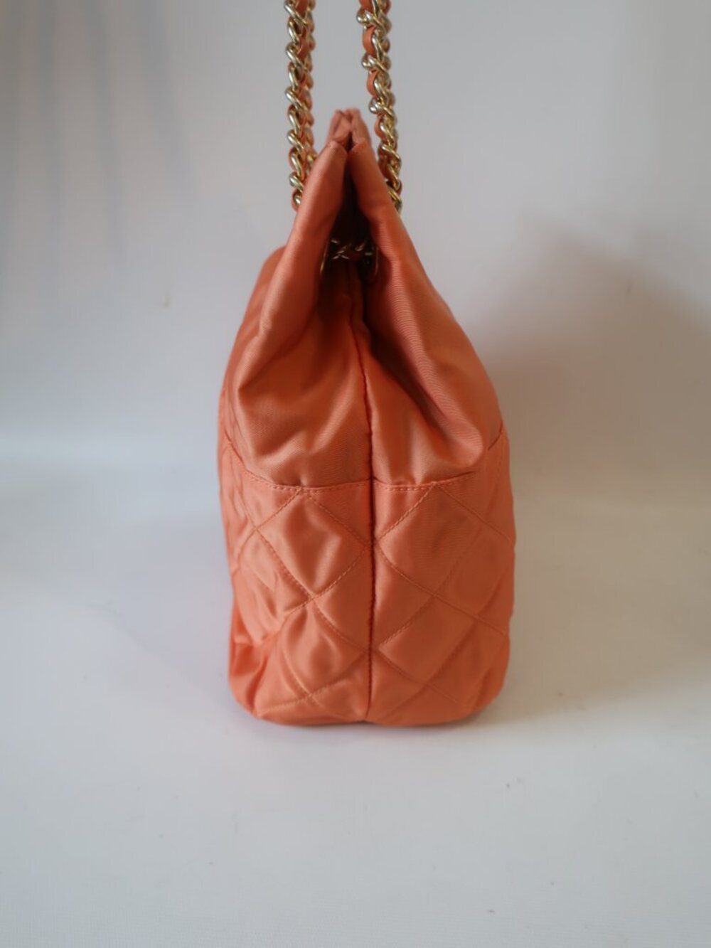 Womens Prada Salmon/Coral Nylon Tote Bag - Picture 6 of 16